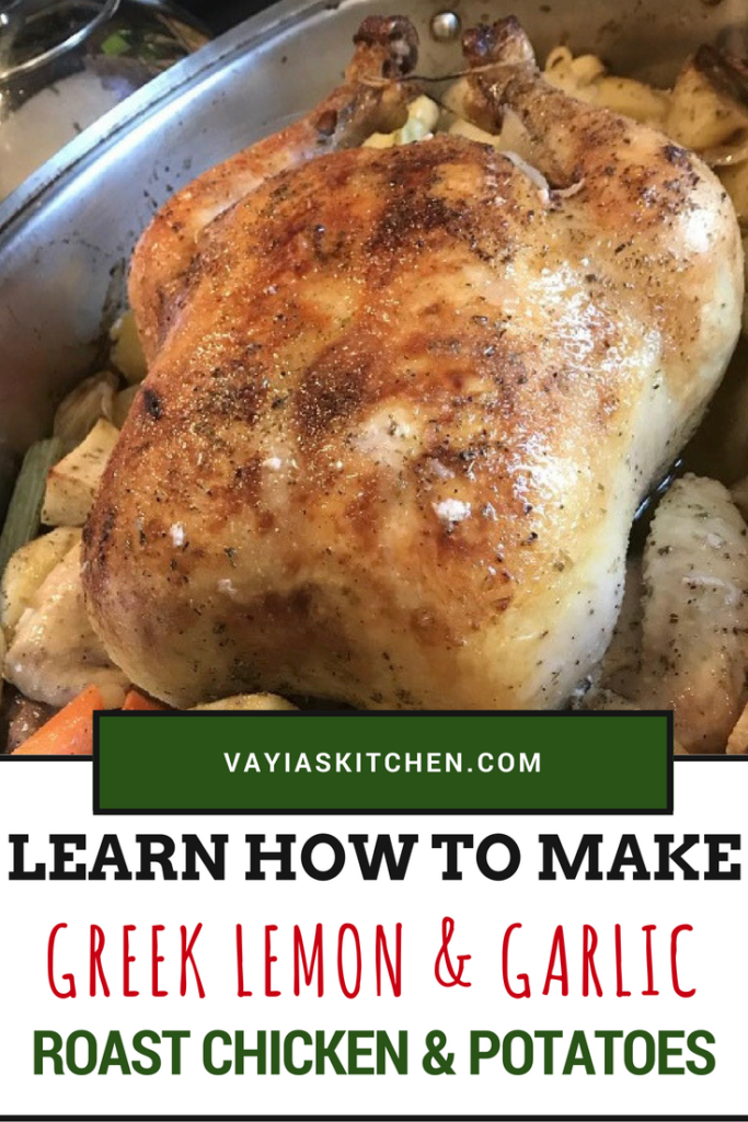 learn how to make greek lemon and garlic roast chicken