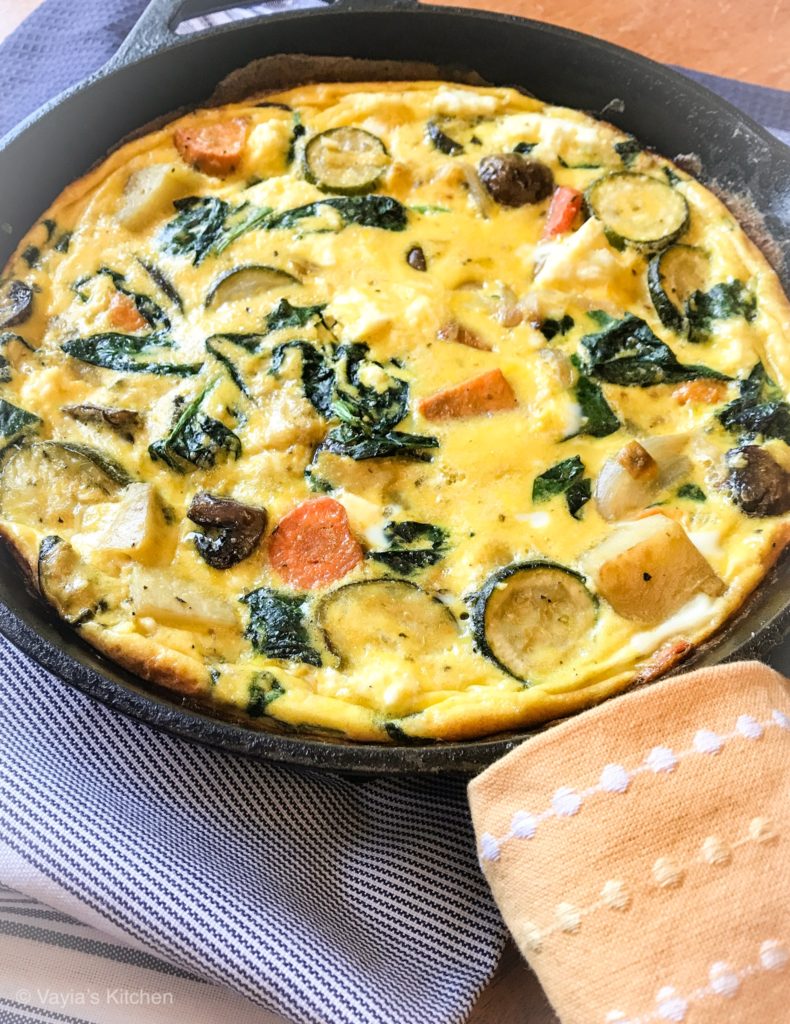 roasted vegetable frittata makes a great meal