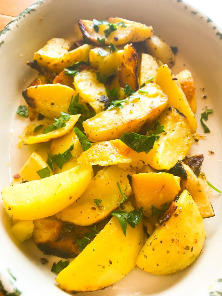 Greek Style Lemon Roasted Potatoes - Vayia's Kitchen