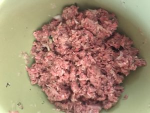 Ground Beef Mixture for Lahanodolmades