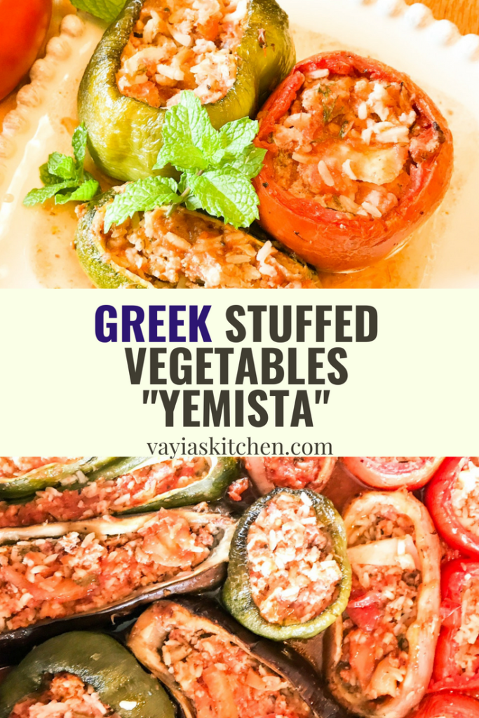 Greek Stuffed Vegetables (Yemista) with Ground Turkey and Rice