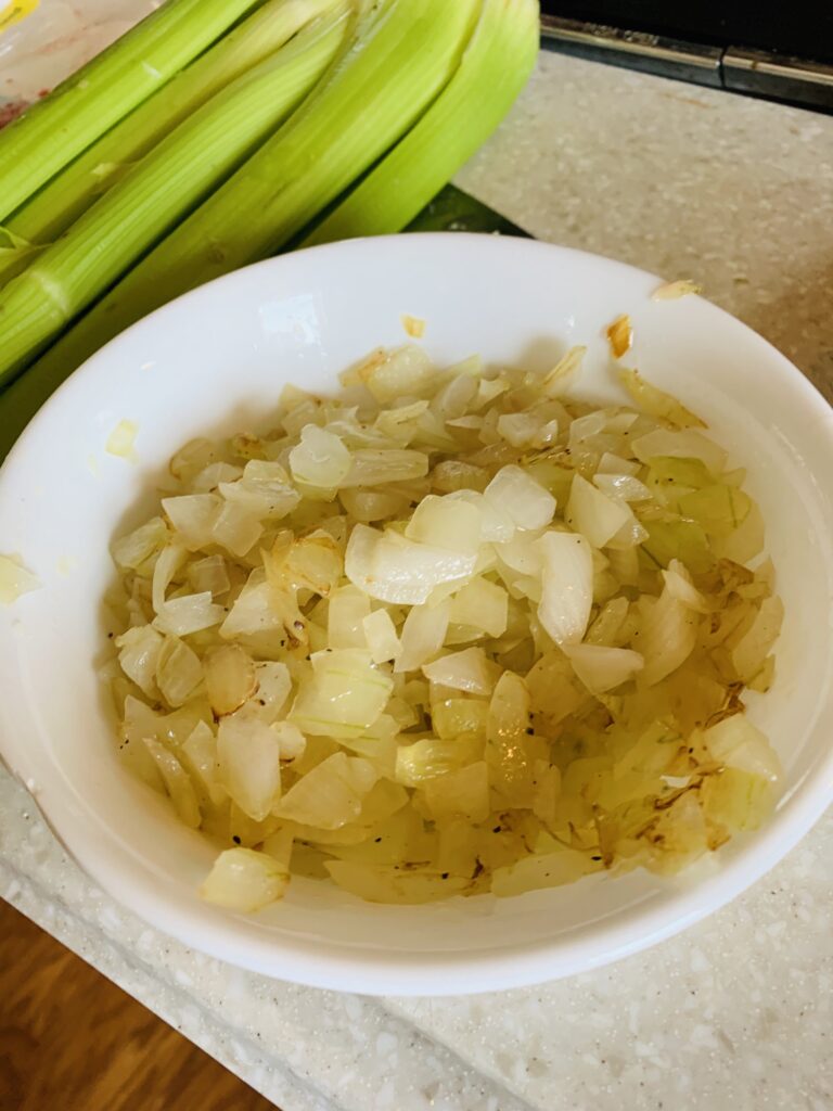 Sauteed onions for Pork Stew