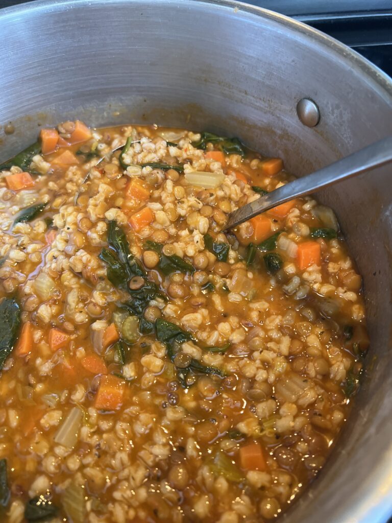 How to make Barley Lentil Vegetable Soup